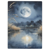 Klembord – Moonlit Lake Landscape Design (Achterkant)