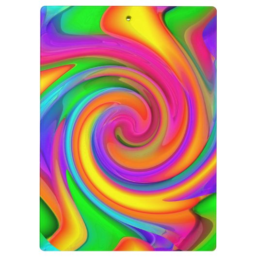 Klembord Neon Crayon Twirls (Achterkant)