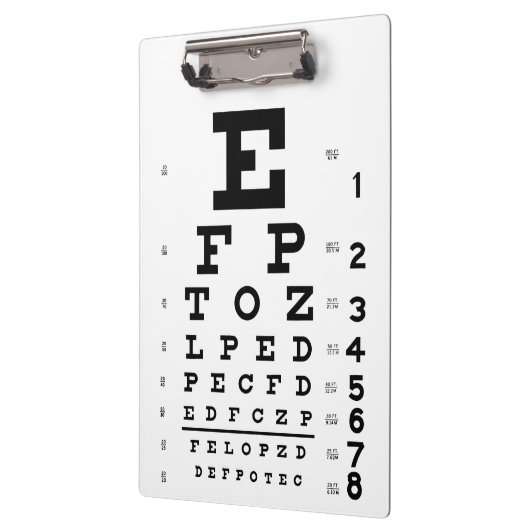 Klembord oogkaart (Links)