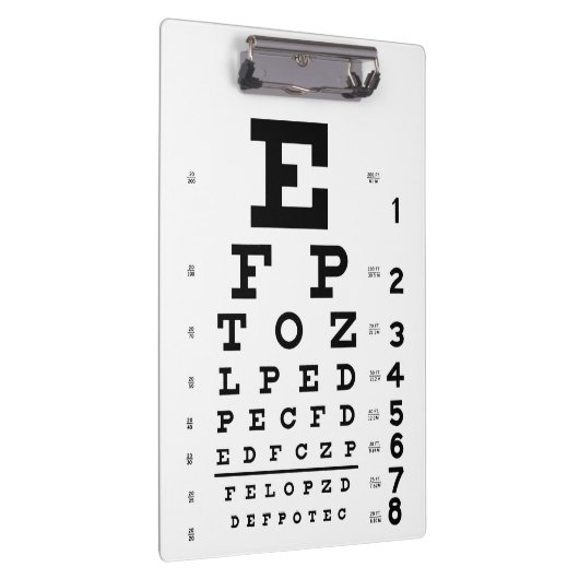 Klembord oogkaart (Rechts)