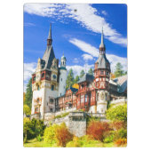 Klembord Peles-kasteel vanuit Sinaia (Achterkant)