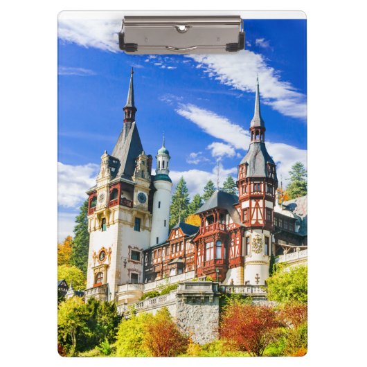 Klembord Peles-kasteel vanuit Sinaia (Voorkant)
