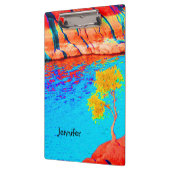 Klembord, persoonlijke, kleurrijke landschapscène klembord (Links)