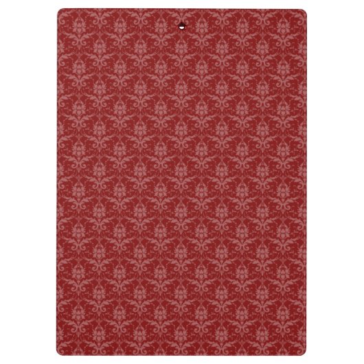 Klembord Red Elegant Damask (Achterkant)