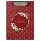 Klembord Red Elegant Damask (Voorkant)