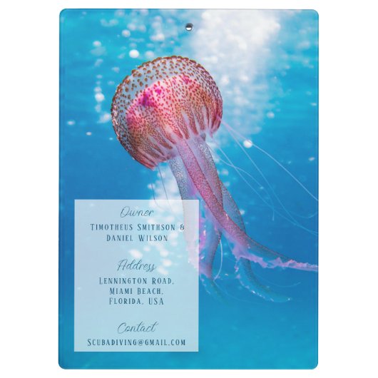 Klembord scuba duiken open water school (Achterkant)