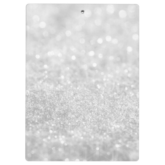 Klembord - Silver Glitter Initiaal Name (Achterkant)