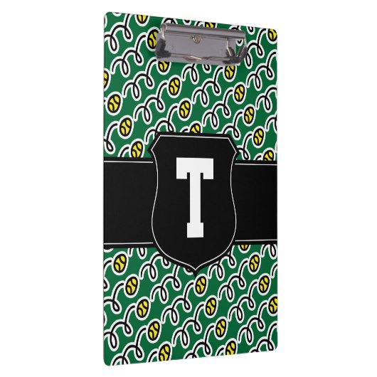 Klembord Tennis | Gepersonaliseerd monogram (Rechts)