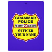  klembord van de politie van Grammar (Achterkant)