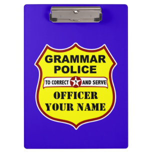 klembord van de politie van Grammar