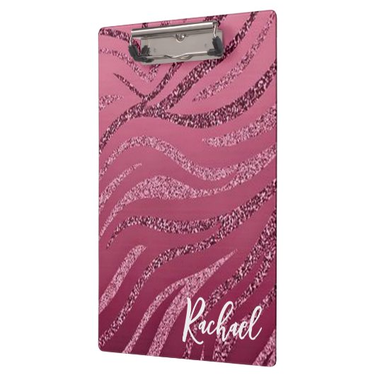 Klembord van Glitter Zebra Stripes (Links)