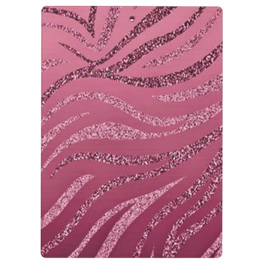 Klembord van Glitter Zebra Stripes (Achterkant)
