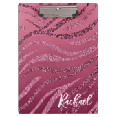 Klembord van Glitter Zebra Stripes (Voorkant)