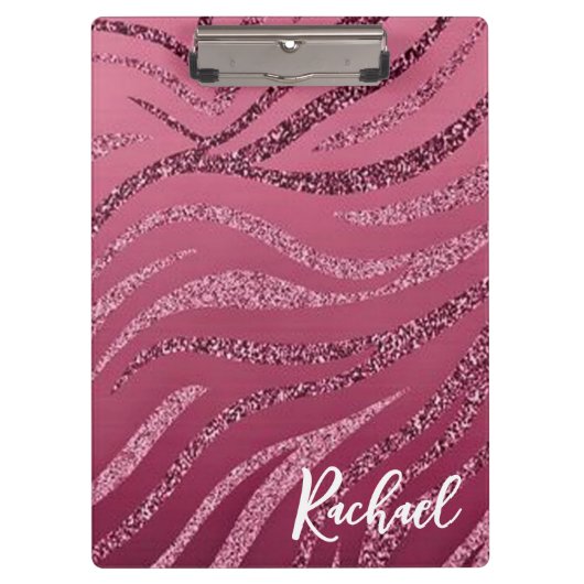 Klembord van Glitter Zebra Stripes (Voorkant)