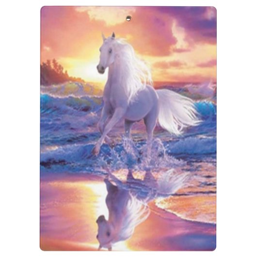 Klembord van witte hengst (Achterkant)
