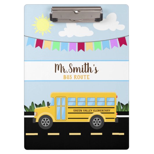 Klembord voor aangepaste schoolbusbestuurders (Voorkant)