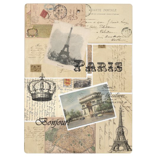 Klembord voor Franse Briefkaart Collage (Achterkant)
