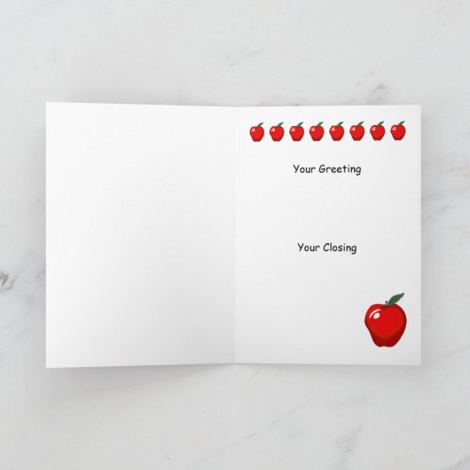 Klembord voor in ruste lesgevers Apples Kaart (Binnen)