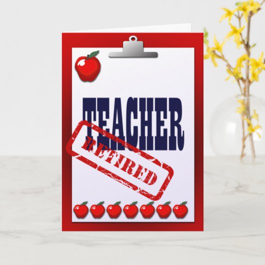 Klembord voor in ruste lesgevers Apples Kaart (Gele Bloem)