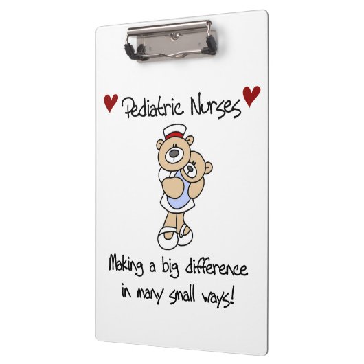 Klembord voor kinderverpleegkundigen in beer (Links)
