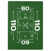 Klembord voor Lacrosse Field (Achterkant)