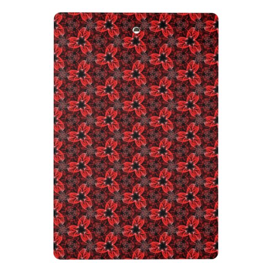 Klembord voor rode en zwarte Floral Show (Achterkant)