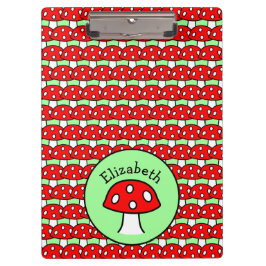 Klembord voor rode paddenstoelen