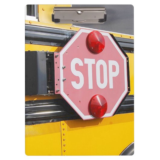 Klembord voor schoolbus stoppen (Voorkant)