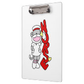 klembord voor zieke aapverpleegster (Links)