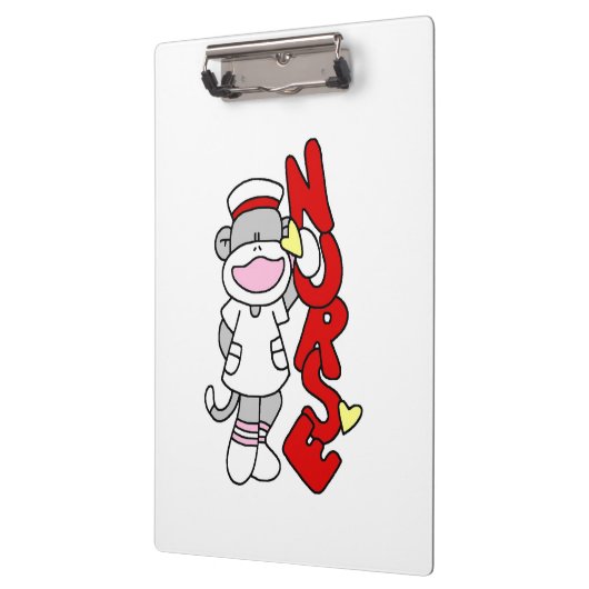 klembord voor zieke aapverpleegster (Links)