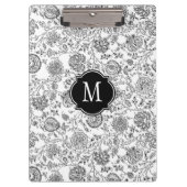 Klembord voor zwart-wit Floral (Voorkant)