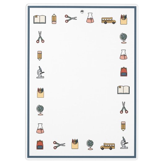 Klembord Wereldbol basisschool (Achterkant)