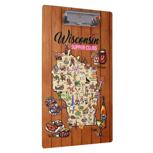 Klembord - Wisconsin Supper Club Map (Rechts)
