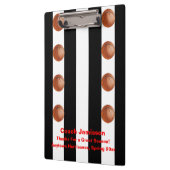 Klembord, zwart en wit, Basketball Coach Klembord (Links)