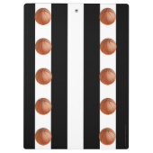 Klembord, zwart en wit, Basketball Coach Klembord (Achterkant)