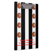 Klembord, zwart en wit, Basketball Coach Klembord (Rechts)