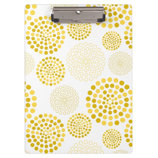 Klembordgele cirkelpatroon klembord (Voorkant)