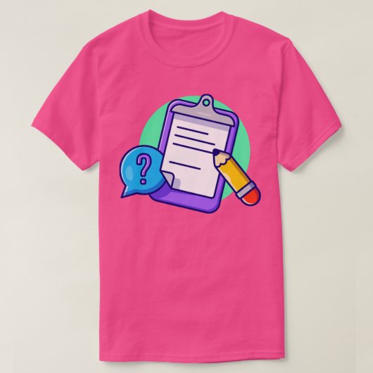 Klembordpapier en potlood t-shirt (Design voorkant)