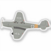 Klemm Kl 35 Duits WW2-vliegtuig Sticker (Voorkant)