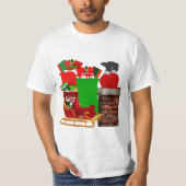 Klemmende Kerstman Tri-Blend T-shirt (Voorkant)