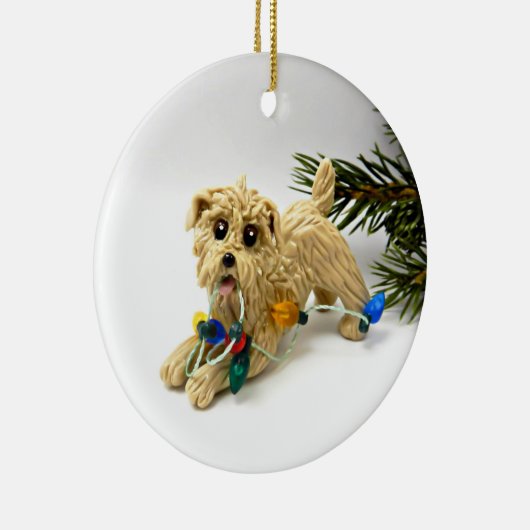 Klen van Imal Terrier Dog kerstversiering Keramisch Ornament (Rechts)
