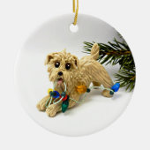 Klen van Imal Terrier Dog kerstversiering Keramisch Ornament (Voorkant)