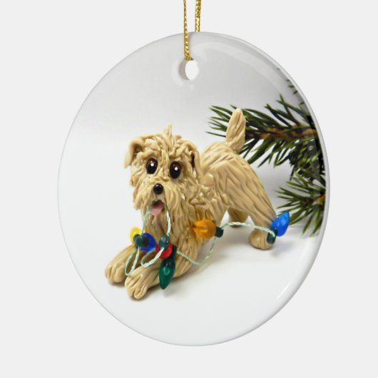 Klen van Imal Terrier Dog kerstversiering Keramisch Ornament (Links)