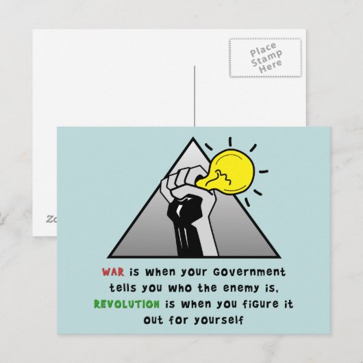 Klench de eerste solidariteit tegen de tirannie va briefkaart (Voorkant / Achterkant)