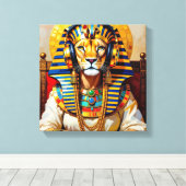 KLEOPATRA KONINGIN VAN DE NIJL-LEEUWIN CANVAS AFDRUK (Insitu (Houten vloer))