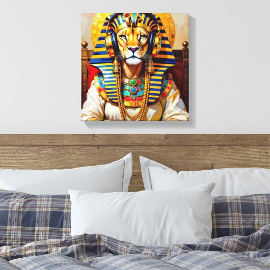 KLEOPATRA KONINGIN VAN DE NIJL-LEEUWIN CANVAS AFDRUK (Insitu (Slaapkamer))