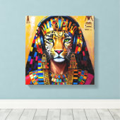 KLEOPATRA KONINGIN VAN DE NIJL-LUIPAARD CANVAS AFDRUK (Insitu (Houten vloer))
