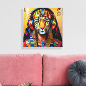KLEOPATRA KONINGIN VAN DE NIJL-LUIPAARD CANVAS AFDRUK (Insitu (Woonkamer))