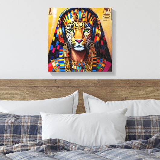 KLEOPATRA KONINGIN VAN DE NIJL-LUIPAARD CANVAS AFDRUK (Insitu (Slaapkamer))