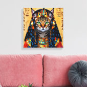 KLEOPATRA KONINGIN VAN DE NIJL-SERVAL 2 CANVAS AFDRUK (Insitu (Woonkamer))